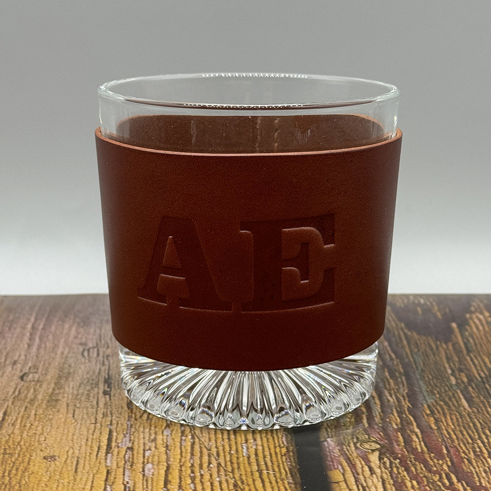Leather Wrapped Whiskey Glass
