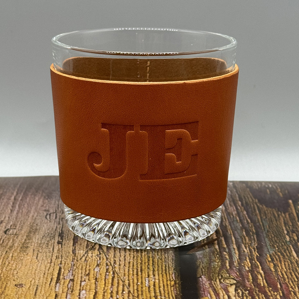 Leather Wrapped Whiskey Glass